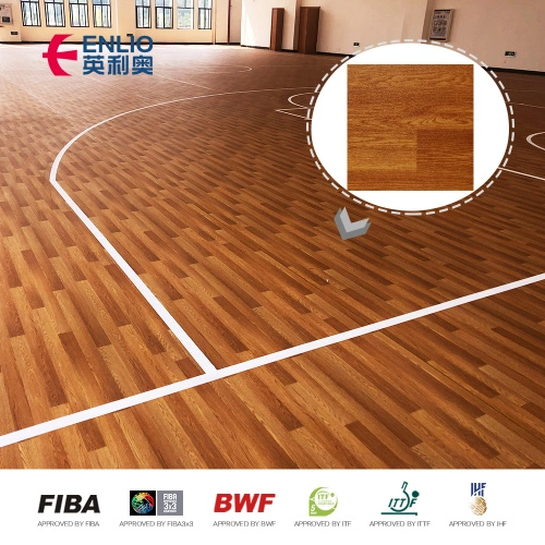 Nice Cost PVC Indoor Baketball Sport Flooring Wood Pattern Sport